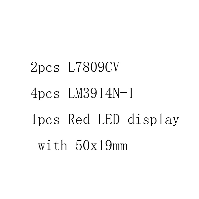 1 комплект: 2 шт L7809 до-220 + 4 шт LM3914N-1 DIP-18 + 1 шт Красная фотография с 50x19 мм