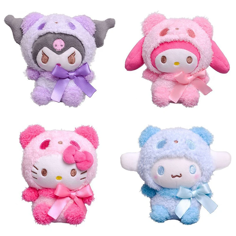 

Kawaii Sanrio плюшевый брелок Hello Kitty плюшевые игрушки Аниме фигурки моя мелодия Милая курица реальный детский подарок для девочки