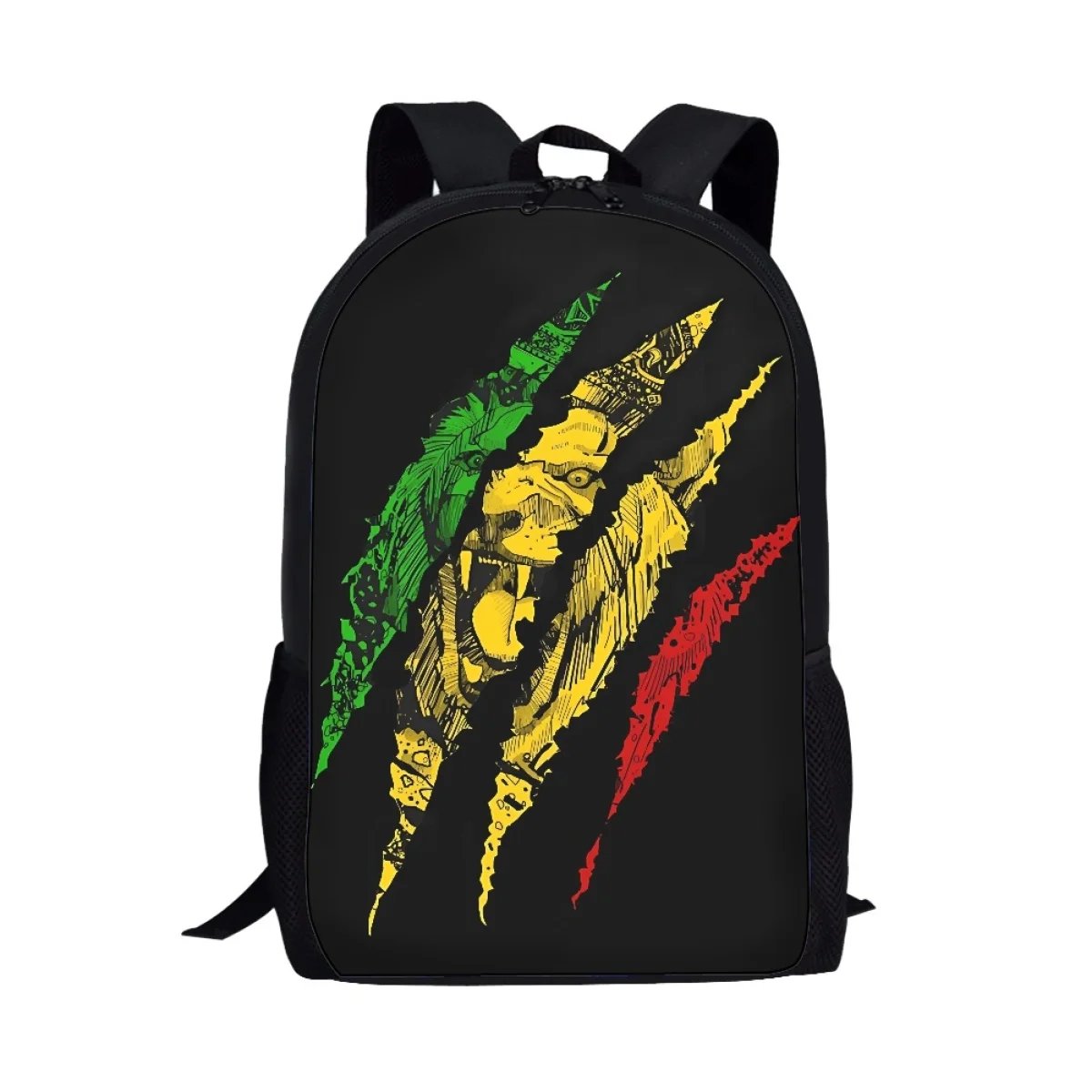 

3D Scratch Printed Lion Schoolbag Comfortable Handle Straps Buckle Show Internal Pocket Backpack Girls Boys Adjustable Satchel