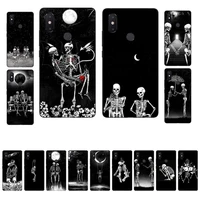 maiyaca funny skeleton phone case for xiaomi mi 8 9 10 lite pro 9se 5 6 x max 2 3 mix2s f1