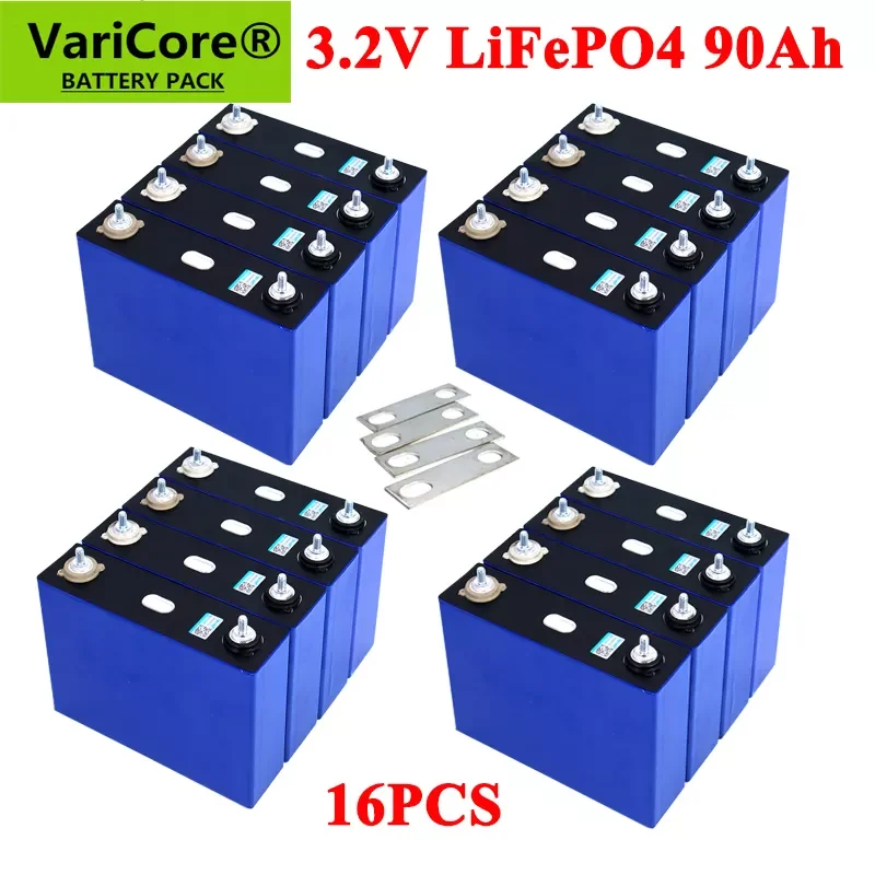

Новинка 3,2, 16 шт./партия, литий-железо-фосфатная батарея в, 90 Ач, LiFePO4, для самостоятельной сборки, 12 В, 24 В, 36 В, солнечная энергия