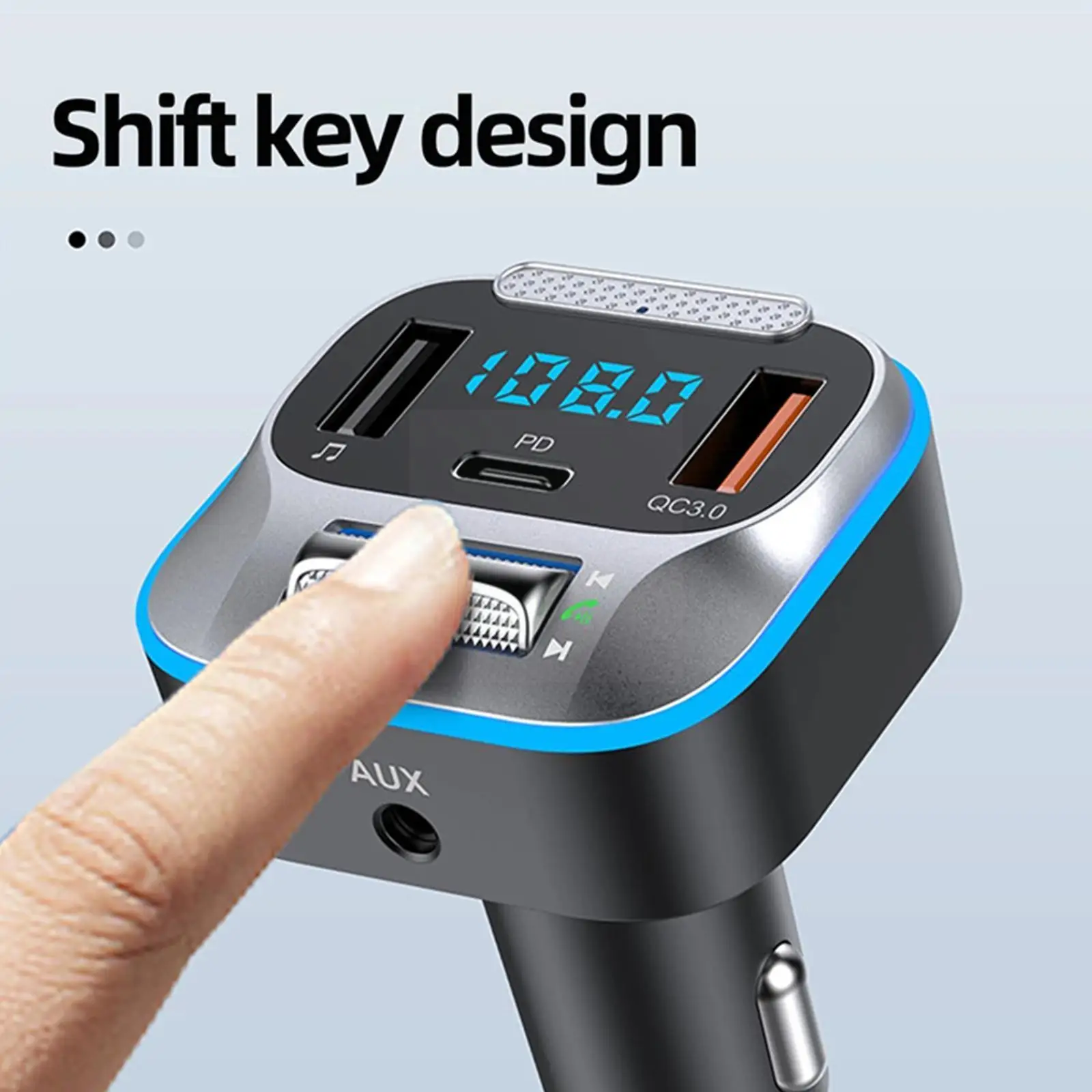 

Fm Transmitter Bluetooth 5.0 Handsfree Car Kit Audio Mp3 With Player Auto Modulator Charger Pd30w Fast Qc3.0 Fm S2w2