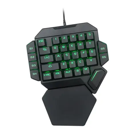 Игровая клавиатура RYRA для одной руки, портативная Механическая USB клавиатура с RGB подсветкой, 35 клавиш, Проводная RGB клавиатура для ПК, PS4, геймеров