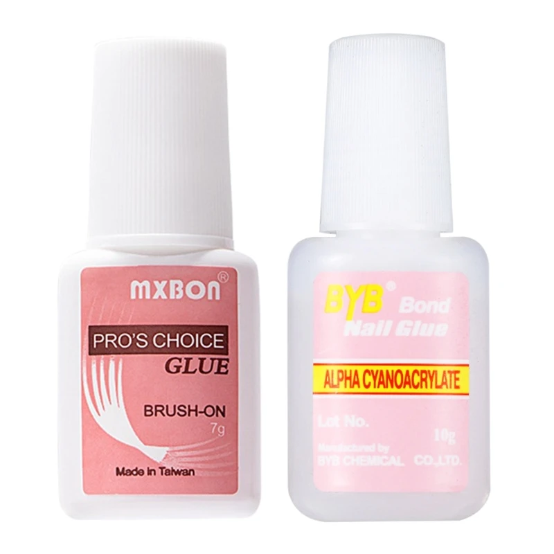 

False Nail Tips Glue Nail Art Decoration With Brush Fast Drying Nail Glue 7/10g