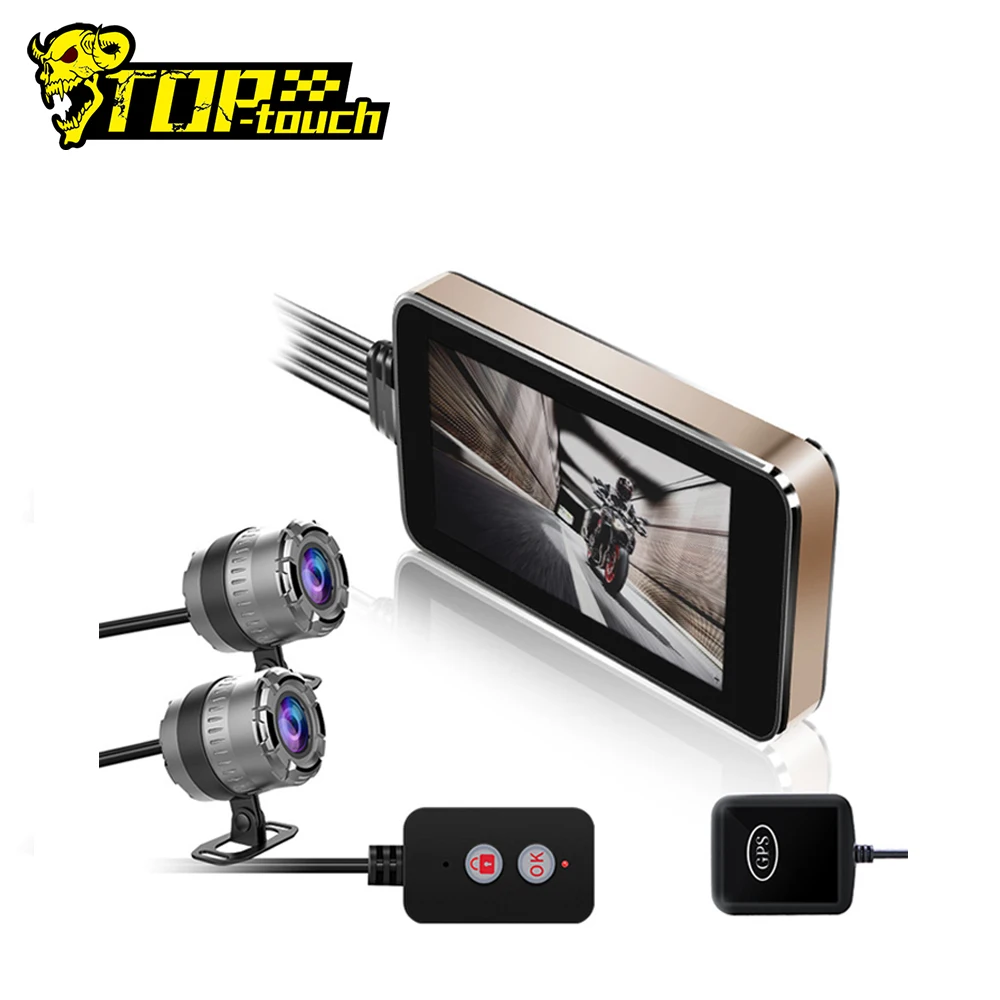 

3.0 Inch HD 1080P Motorcycle Camera Driving Recorder Dual Lens Front Rear Night Vision Dashcam Motorcycle Black Box