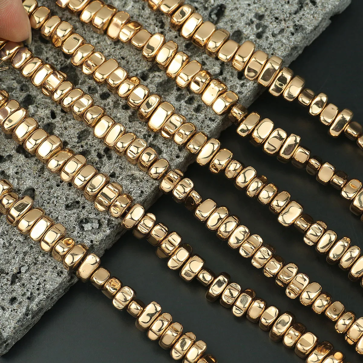 1 нити кК цвет нерегулярный гематит натуральный камень свободный промежуток для