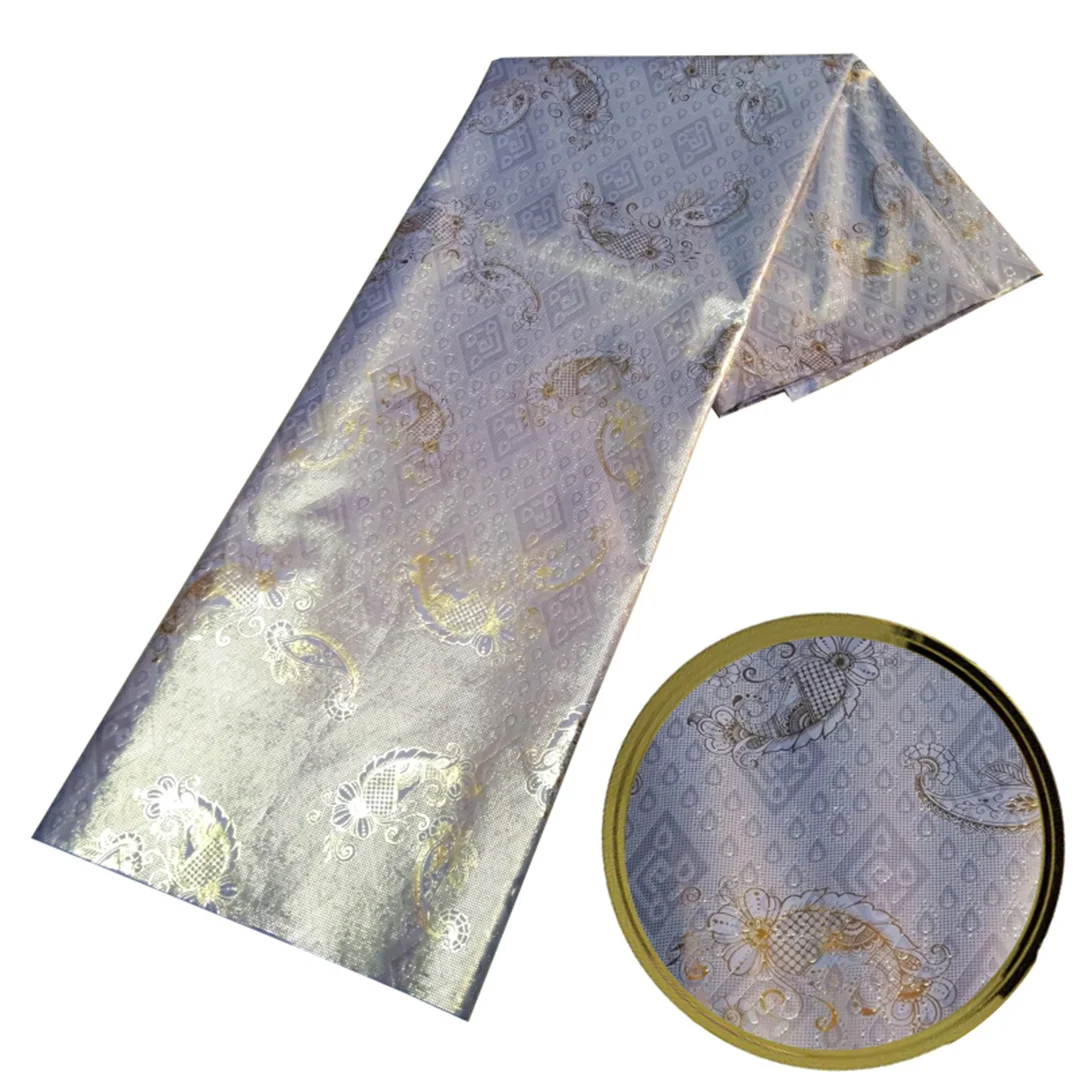 Новейшая африканская богатая ткань Bazin парчовая кружевная с принтом нигерийская