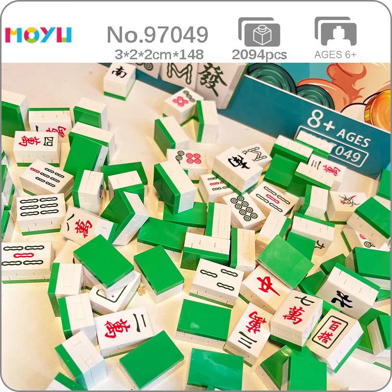 Moyu 97049 Chinese Traditional Mahjong Dice Set Table Game Model DIY Mini Diamond Blocks Bricks Building Toy for Children no Box