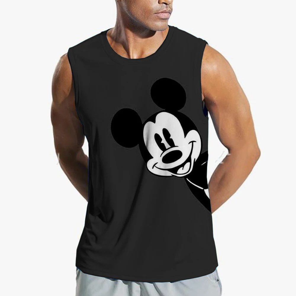 Майка мужская летняя без рукавов с принтом Микки Мауса