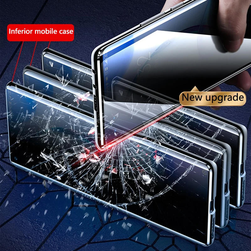 360 Full Protection Revent The Peep CaseFor Huawei Nova 9 P30 P40 Pro Mate 30 40 Magnetic Adsorption Glass Honor 50 70 80 Cover