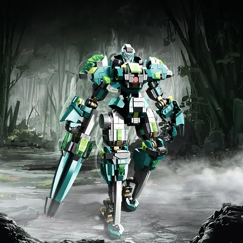 SEMBO Mecha в китайском стиле сборные строительные блоки крутая модель робота кирпичи