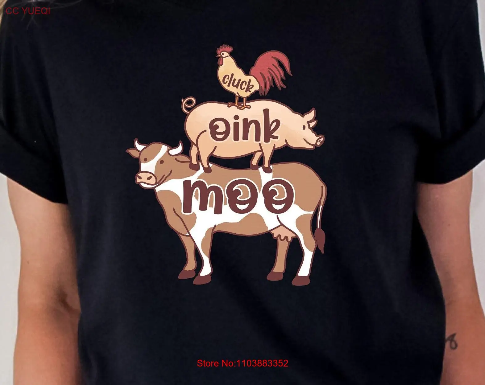 Футболка с изображением сельскохозяйственных животных забавная башня