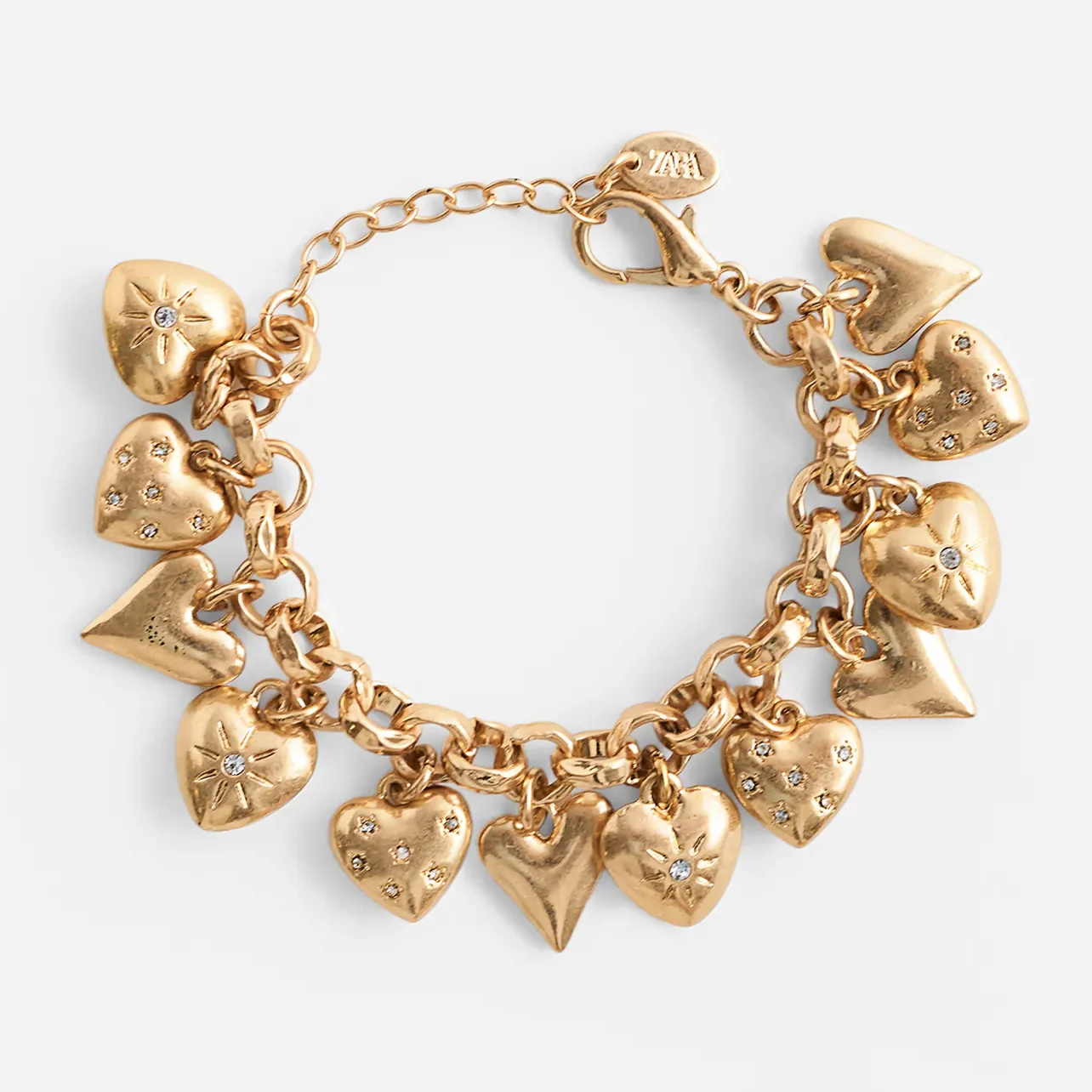

Heart Pendant Bracelet Metal Maxi Gold Link Chain Charm Bracelets Bangles Jewelry Party Trendy Metal Texture Bracelet Accessorie