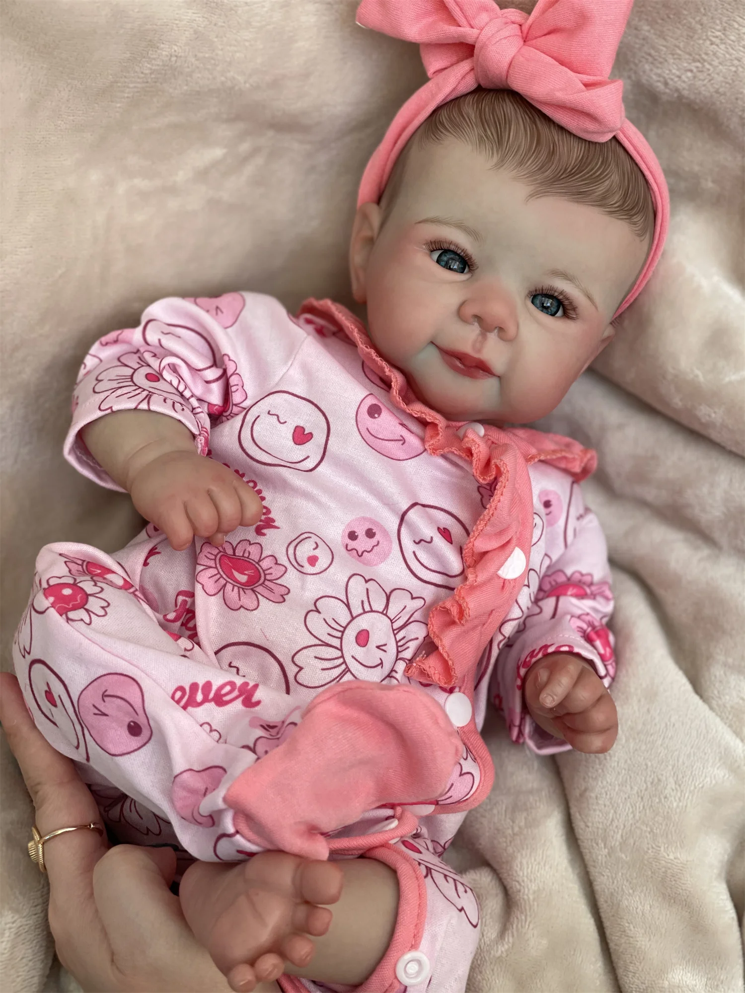 Кукла Reborn With Love Juliette 18-20 дюймов виниловая с ручной росписью волос мягкое тело