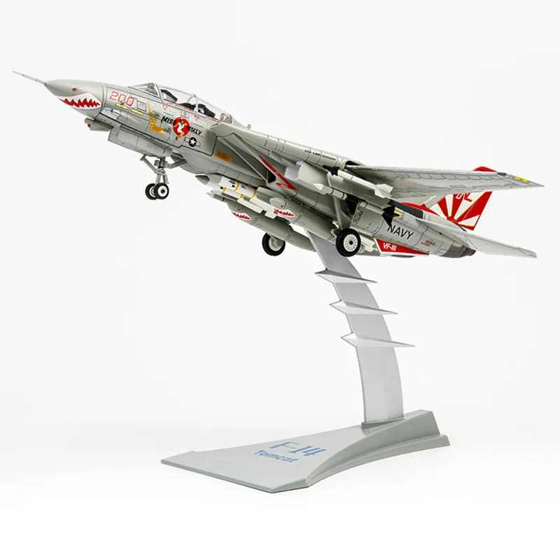 Diecast 1/72 Scale U.S. NAVY Army F14 VF-111 Tomcat Alloy Fighter Aircraft Airplane Model Toy Display Collection images - 6