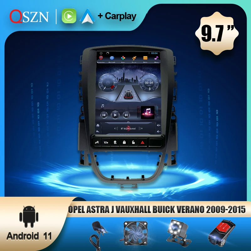 

QSZN 9.7" Car Radio 8+256G For Opel Astra J Vauxhall Buick Verano 2009-2015 Android 11 Tesla GPS Multimedia Player Carplay Auto