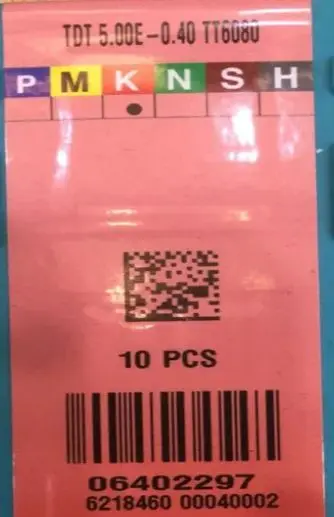 ОРИГИНАЛЬНЫЕ ТВЕРДОСПЛАВНЫЕ ВСТАВКИ 10 ШТ. TDT 5.00E-0.40 TT6080