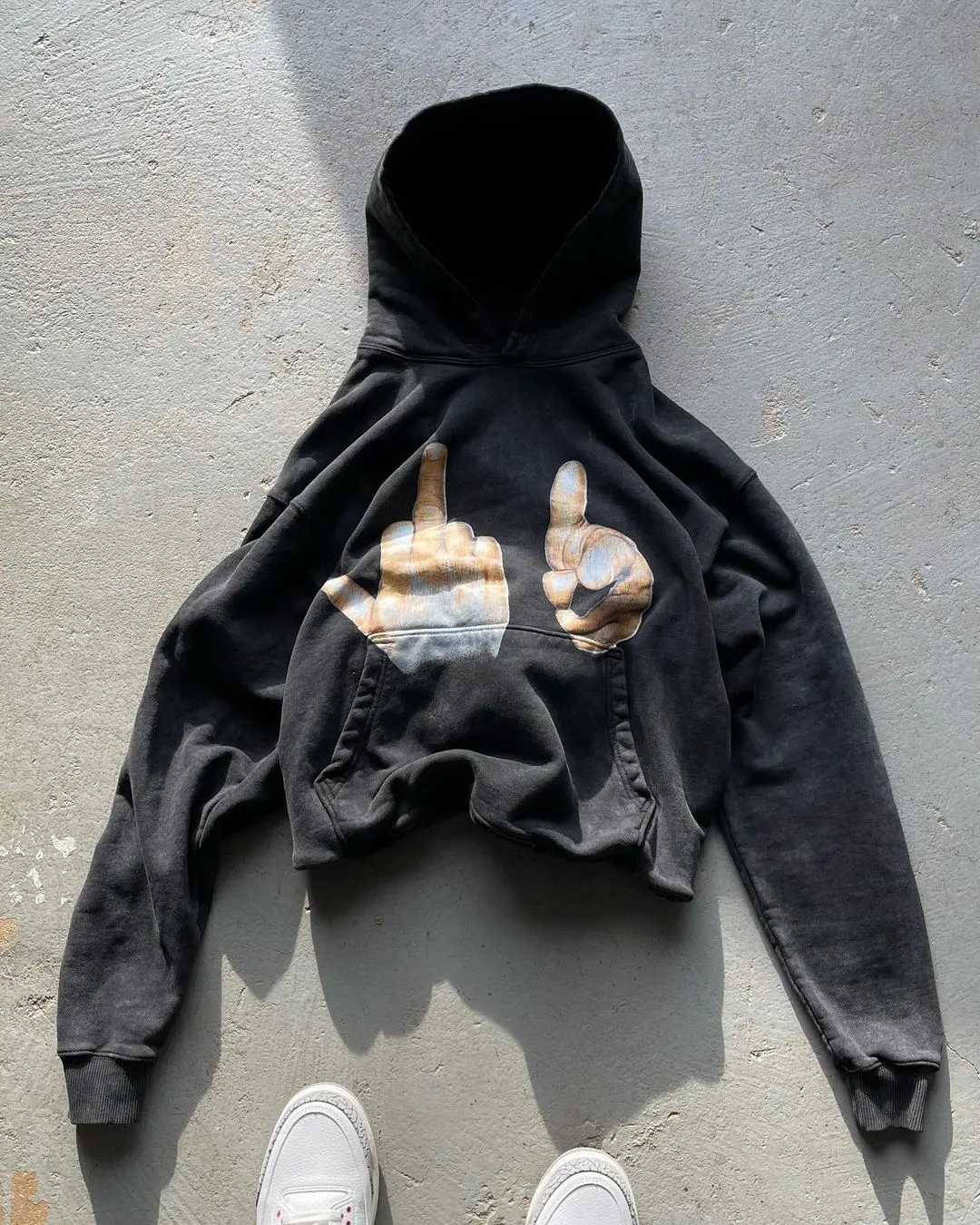 Толстовка с капюшоном в стиле Харадзюку GreatDays F You уличные топы Свитшот Y2k одежда