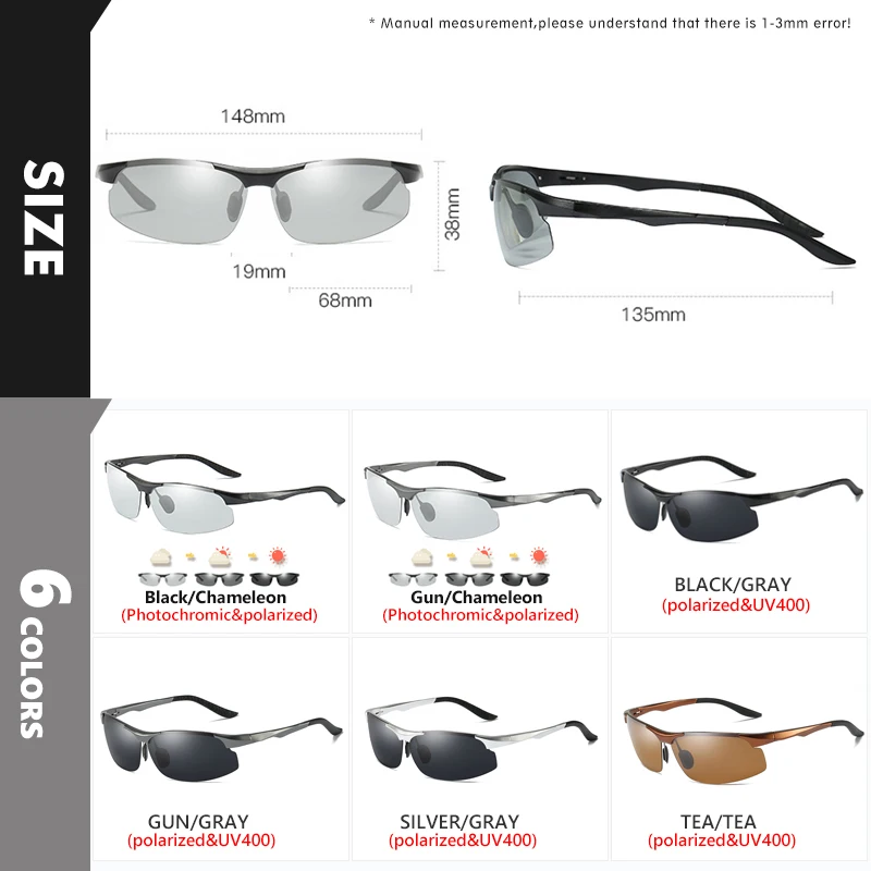 Солнцезащитные очки LIOUMO поляризационные для мужчин и женщин UV-400 в