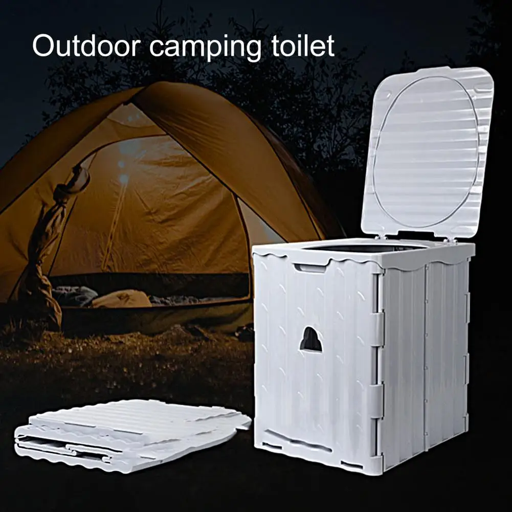 Camp Toilet 1 Set Convenient Portable Leak-free  Travel Hiking Portable Commode Emergency Supplies