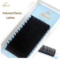 aguud 16 rows individual eyelashes extensions lashes black matte faux mink maquiagem cilios for professional makeup false lashes