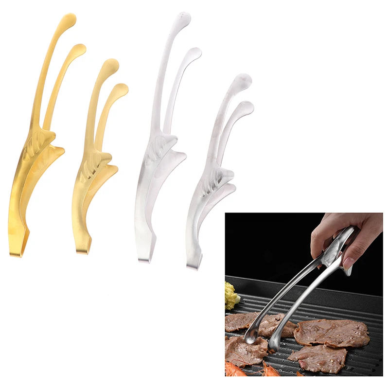

BBQ Food Tongs Korean Barbecue Clips Stainless Steel Grill Cooking Chief Tong Kitchen Bread Baking Outdoor Grilling Steak Clamp