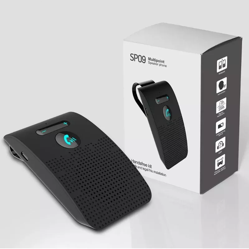 

Wireless Car Bluetooth V5.0 Bluetooth Handsfree Car Kit Wireless Bluetooth Speaker Phone Sun Visor Clip Speakerphone