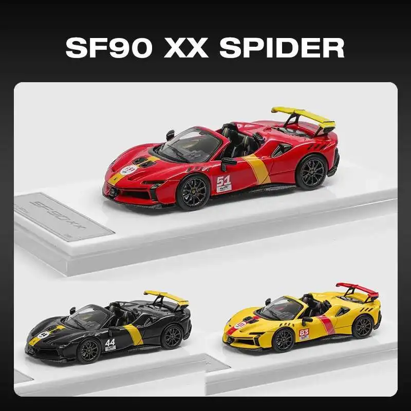 Фото DMH 1:64 SF90 XX SPIDER LeMans литая под давлением диорама модель автомобиля игрушка №1