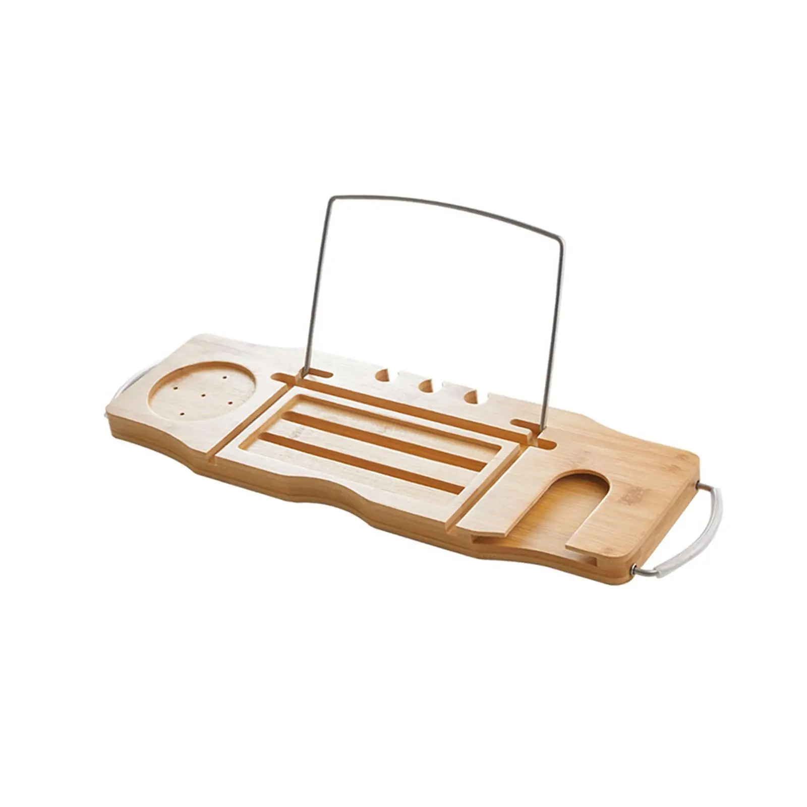 

Bathtub Caddy Organizer Book Candle Holder Shelf Organizer for Small Tubs