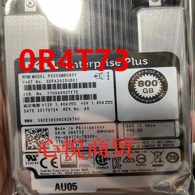 

Original Almost New Solid State Drive For DELL 800GB 2.5" SAS SSD For R4T73 0R4T73 PX05SMB080Y