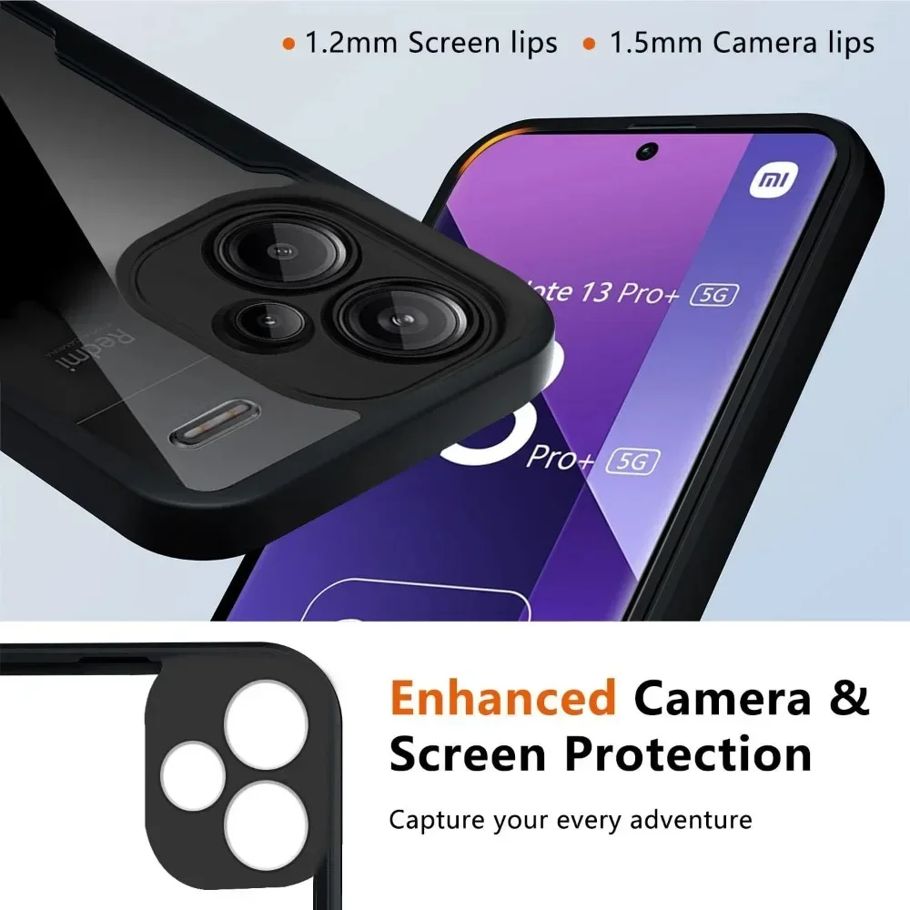 Защитный чехол для Xiaomi Redmi Note 13 Pro Plus полноразмерная защита экрана 360 дюйма 5G 12 12s 11