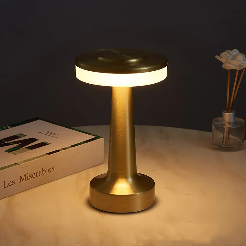

Retro Bar Table Lamp Touch LED Desktop Ambient Night Light USB Rechargeable Portable Lamp For Coffee Restaurants Bedside Hotel