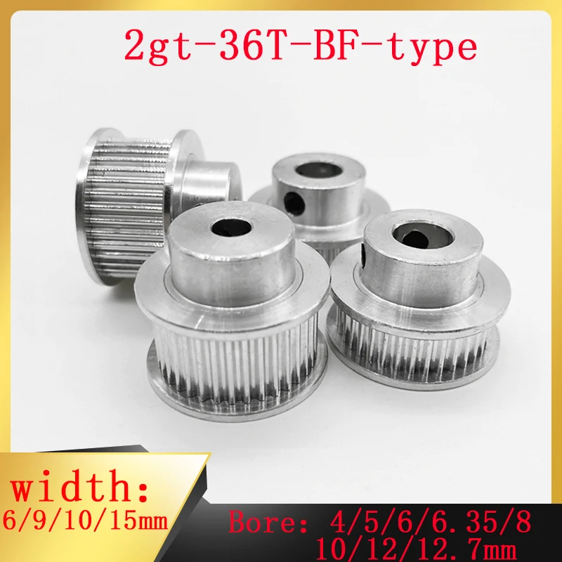 

Отверстие для шкива ремня BF 2GT GT2 на 36 Зубцов, 4/5/6/6/8/10/12/12 мм, ширина зубцов 6/9/10/15 мм, детали для 3D-принтера