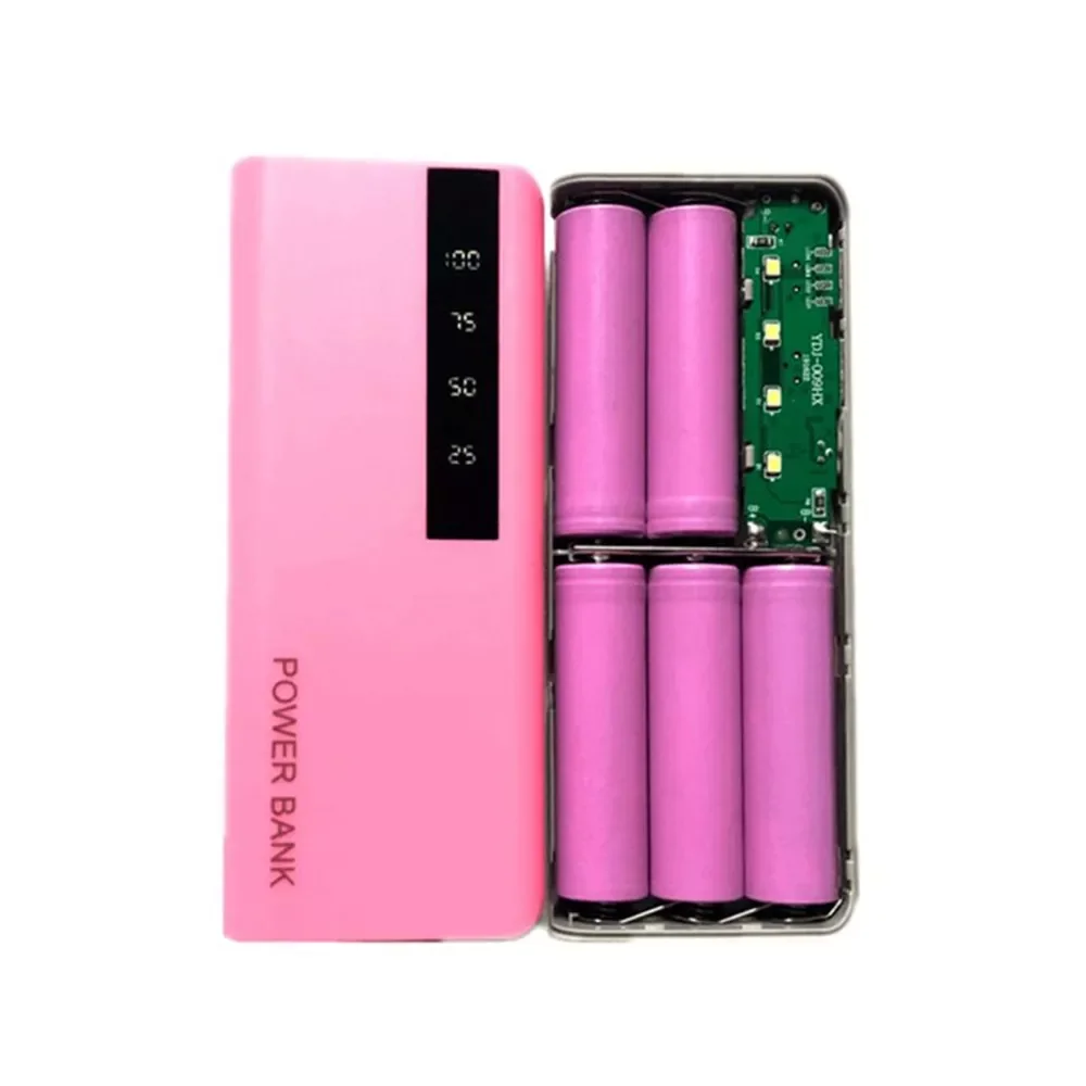 

Power Bank Battery Box Dual USB Mobile Phone Charger DIY Shell Case Charging Holder with Digital Display Screen