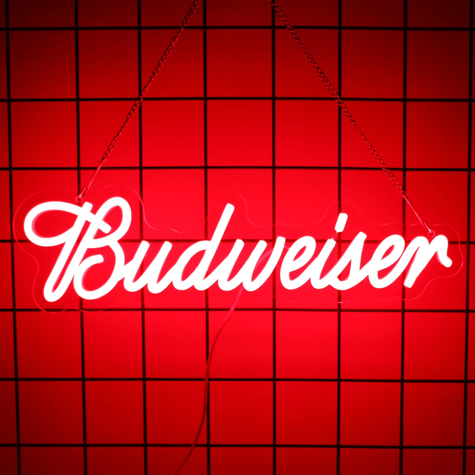 Uponray Светодиодная Неоновая Вывеска Budweiser 3d Настенное Искусство Для Домашнего
