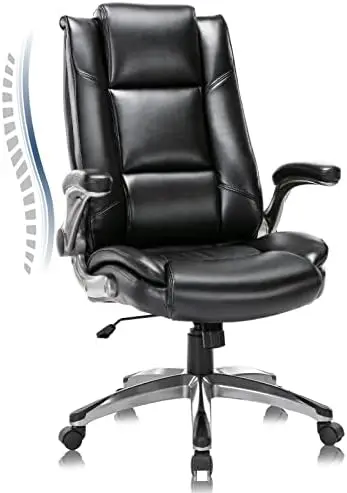 

Офисное кресло руководителя-офисное кресло с высокой спинкой для дома и компьютера с мягкими откидными ножками, Регулируемый наклонный замок, вращающийся эргономичный