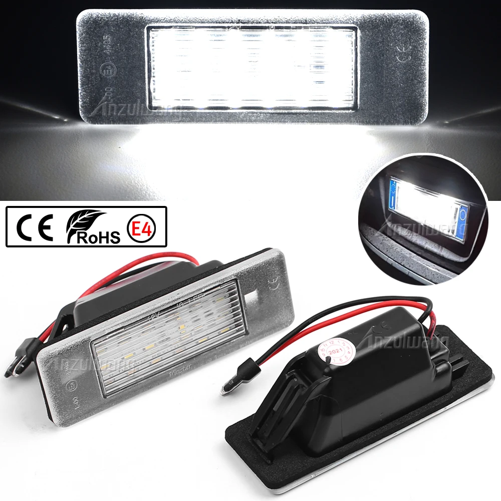 

2Pcs Car LED License Number Plate light Lamps For Nissan Juke F15 Micra K12 March K13 Kicks Note E11 Armada NV200 Rogue Qashqai