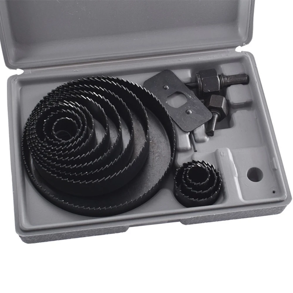 

16PCS 19mm-127mm Hole Saw Set Drill Bit Set Carbon Steel Round Hole Opener Woodworking Drill Bit For Wood Plastic Metal Cutting