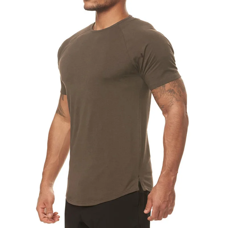 

2022 Polyester Gym Shirt Sport T Shirt Men Short Sleeve Running Shirt Men Workout Training Tees Fitness Top Sport T-shirt