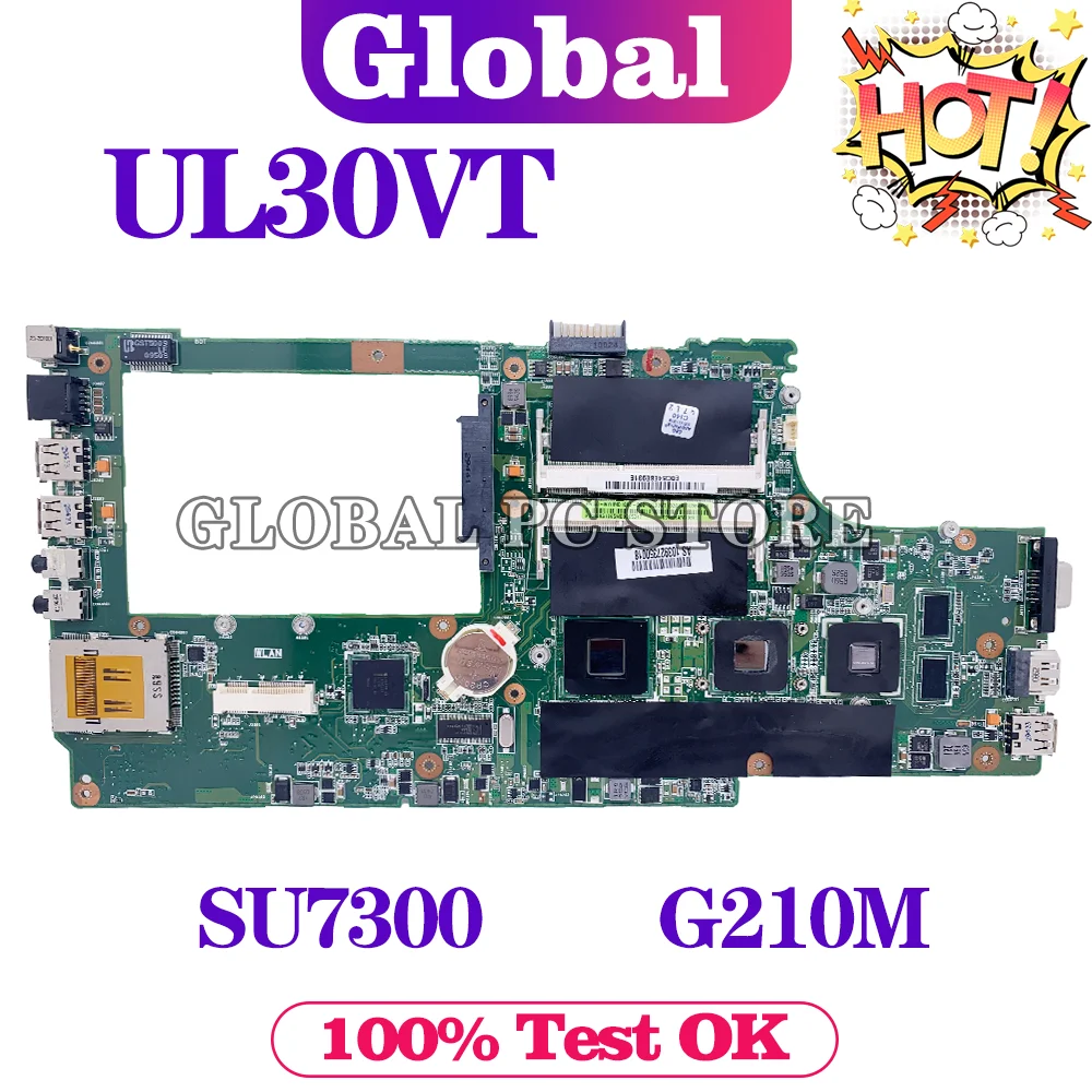 

KEFU UL30VT Mainboard For ASUS UL30VT SU7300 Laptop Motherboard With CPU:SU7300 GPU:G210M Motherboard OK