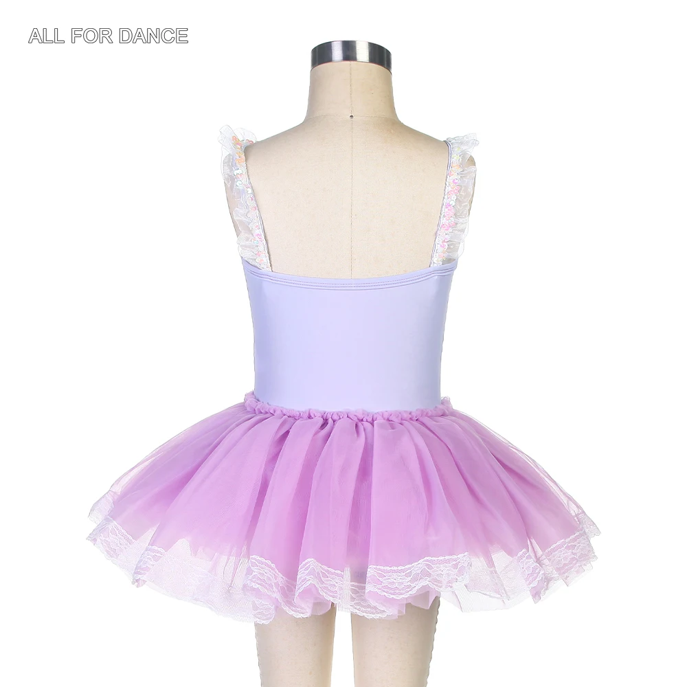 14061 ледяной фиолетовый купальник из спандекса лиф с мягкой тюлевой балетной