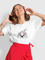 t shirt women summer disney 101 dalmatians cute white dog print graphic casual modern t shirt disney brand minimalist tshirt
