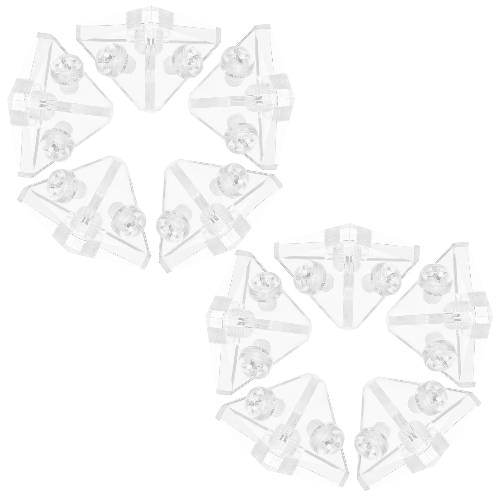 Прозрачные угловые кронштейны из акрила, 10 шт.