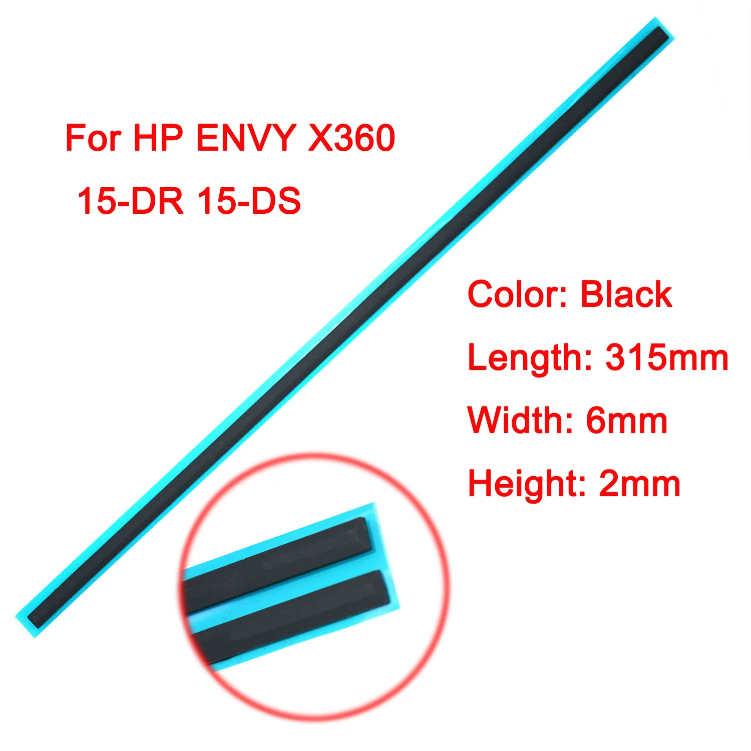 Black Bottom Cover Laptop Rubber Feet Strips for HP ENVY X36