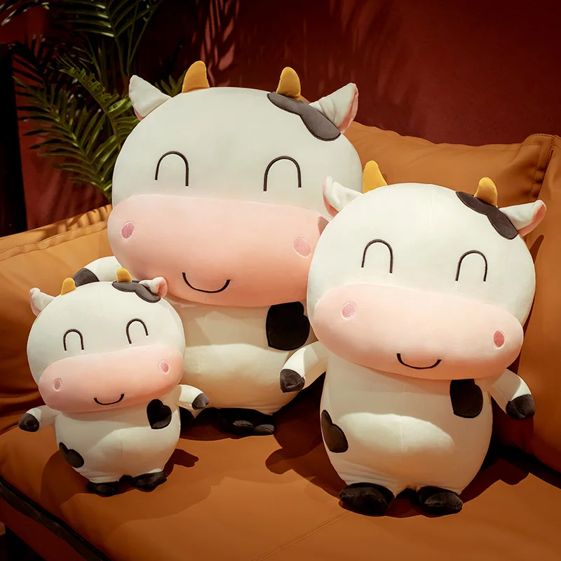 

35/50/65cm New Cute Animal Cattle Stuffed Plush Toy High Quality Plush Bovine Comfortable Soft Kids Toy Birthday Gifts For Child