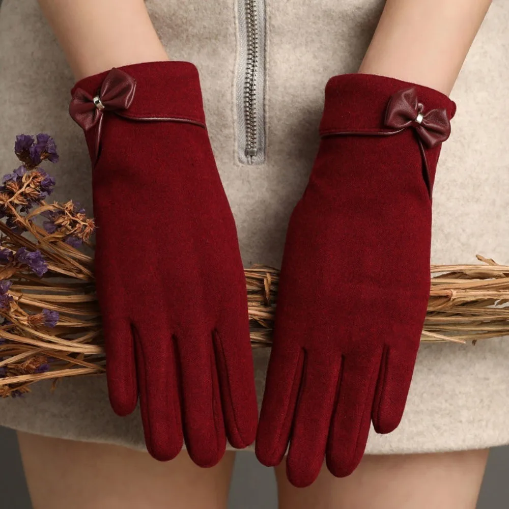 

Windproof Women Gloves Practical Warm Resistant To Dirt German Velvet Gloves Soft Rabbit Plush Warm Windproof Cold-proof Gloves