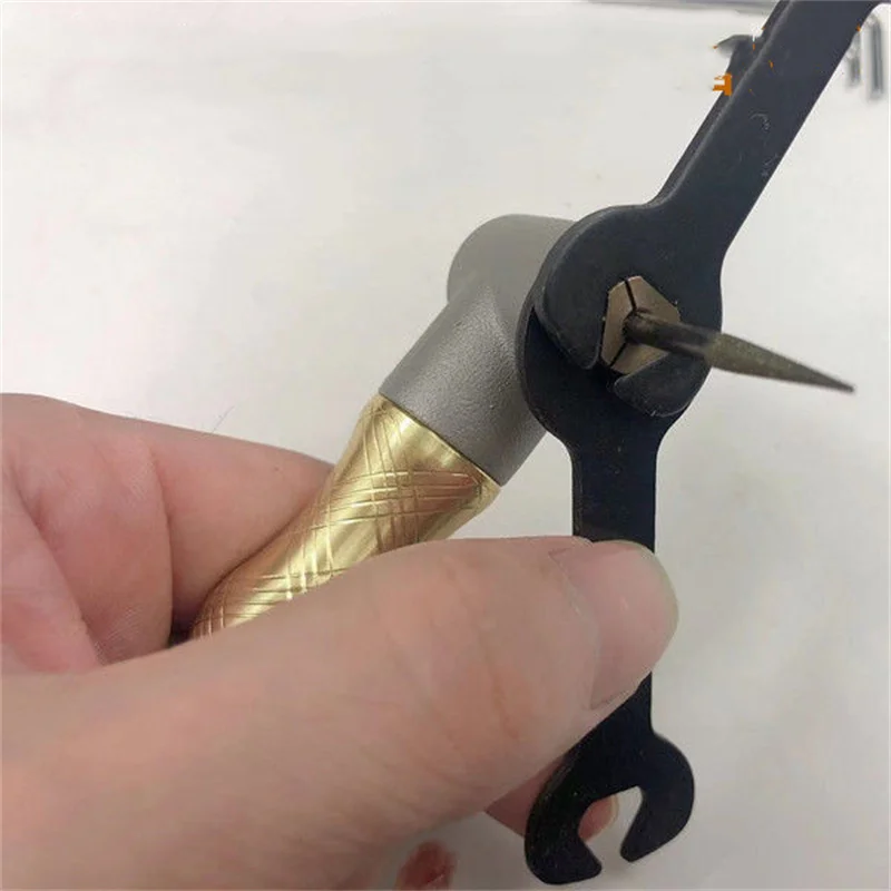JA90D Degree Handpiece for Foredom SR Motor Anging Flexible Shaft Grinder Mill Grinder Mesin Elbow Rotary Clamp 2.35/3.0/3.17mm