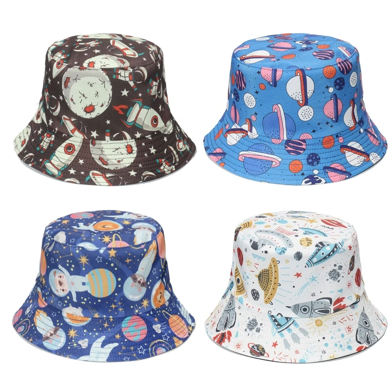 

Складная двухсторонняя Рыбацкая шляпа, милая Панама с принтом, цветная Кепка с широкими полями для хип-хопа, путешествий, отдыха в стиле унисекс