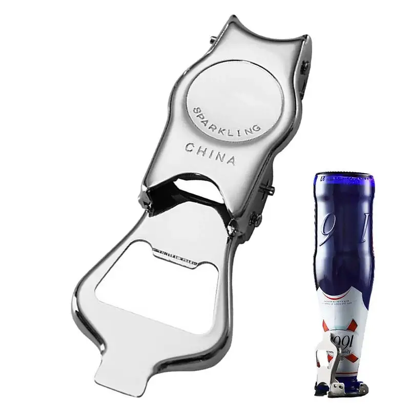 

Stainless Steel Champagne Sparkling Resealer Wine Bottle Resealer Opener Foldable Home Bar Tools Lightweight Multifunctional