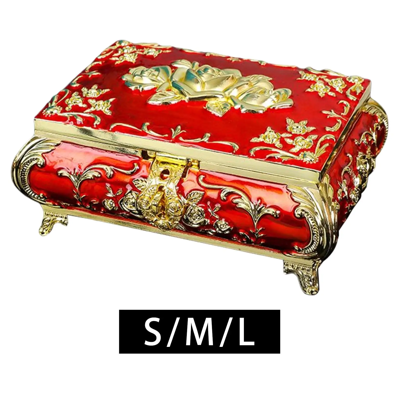 

Trinket Box Floral Engraved Rectangular Jewelry Box Wedding Centerpieces